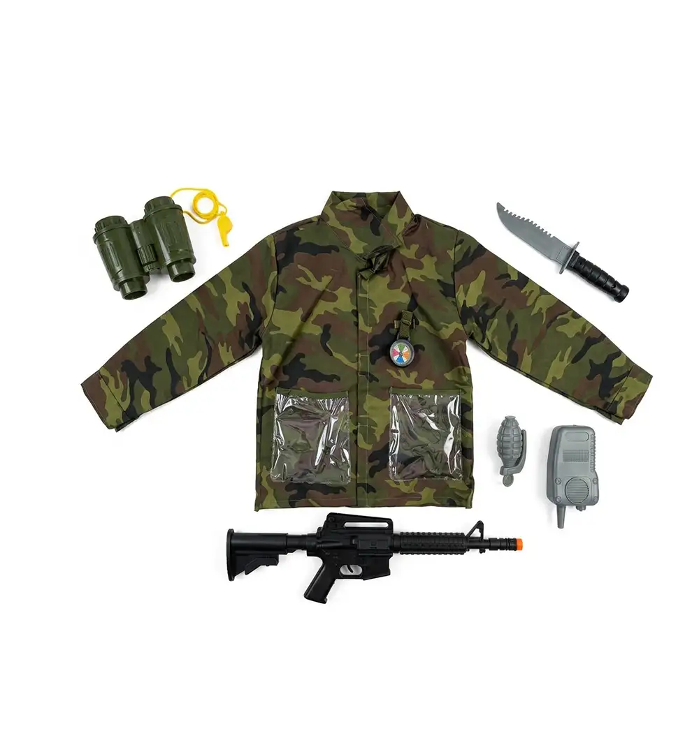 Kids Military Army Costume Set | Camouflage Soldier Pretend Play Outfit 26 Kids Military Army Costume Set