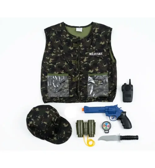 Kids Military Tactical Vest Costume Set