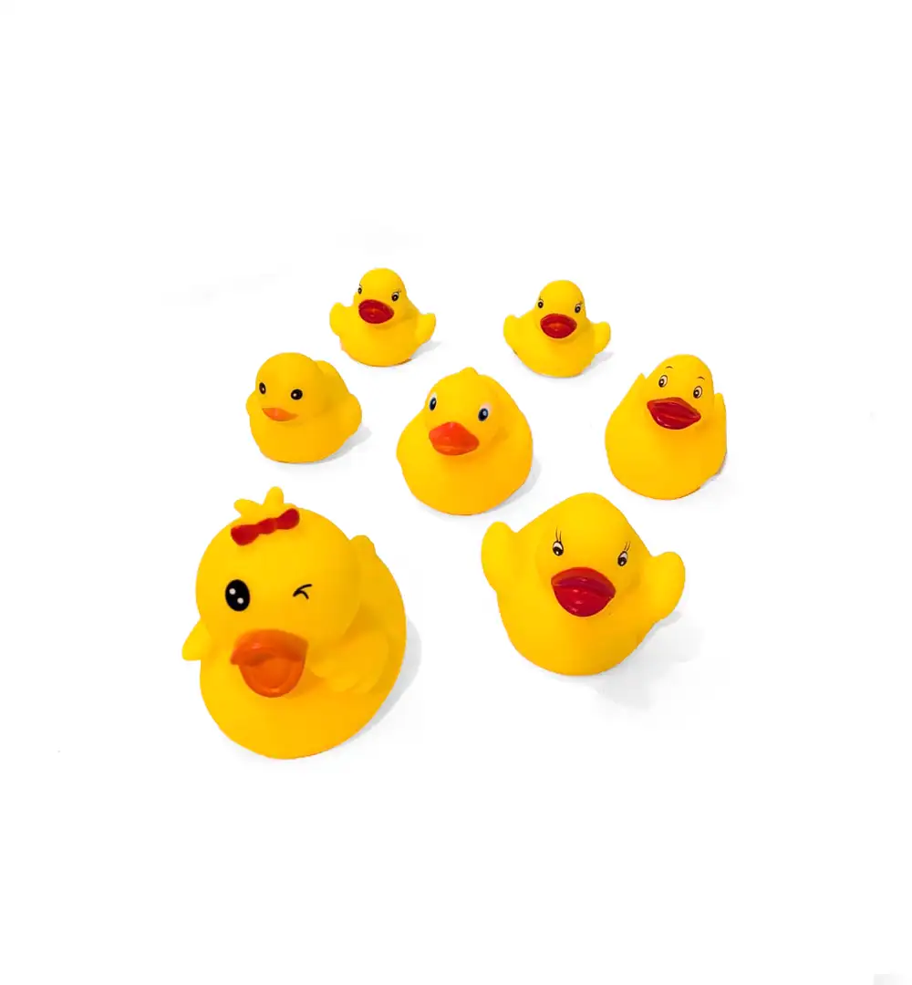 Yellow Rubber Duck Family Bath Toys Set (7 Pcs) – Floating Squeaky Water Toys for Toddlers & Babies 17 Yellow Rubber Duck Family Bath Toys Set
