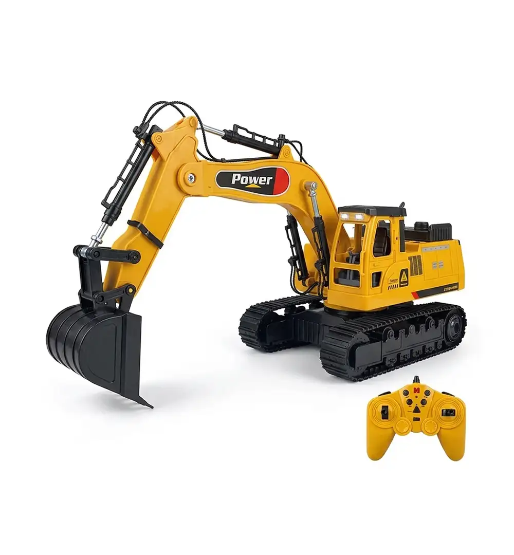 12-Channel 2.4GHz Remote Control Excavator Toy – 680° Rotation Construction Truck for Kids 15 Remote Control Excavator Toy