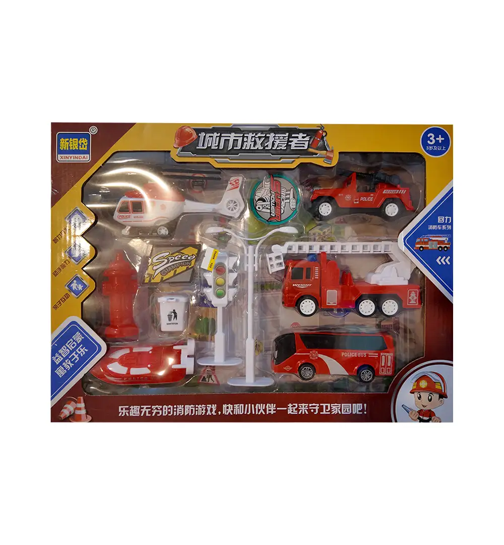 City Rescue Vehicle & Fire Engine Emergency Toy