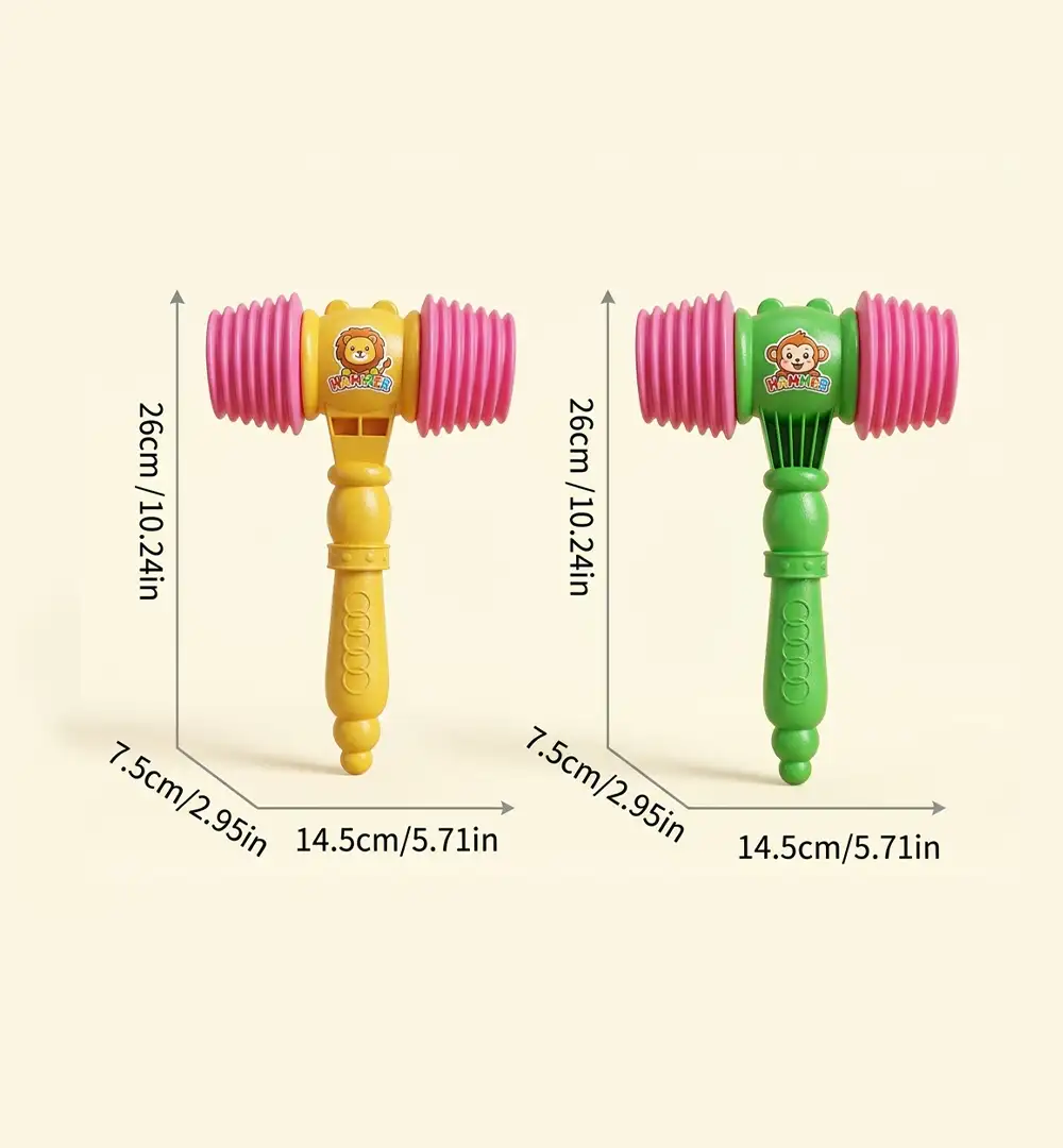 Squeaky Toy Hammer for Kids - Soft Plastic Sound Toy