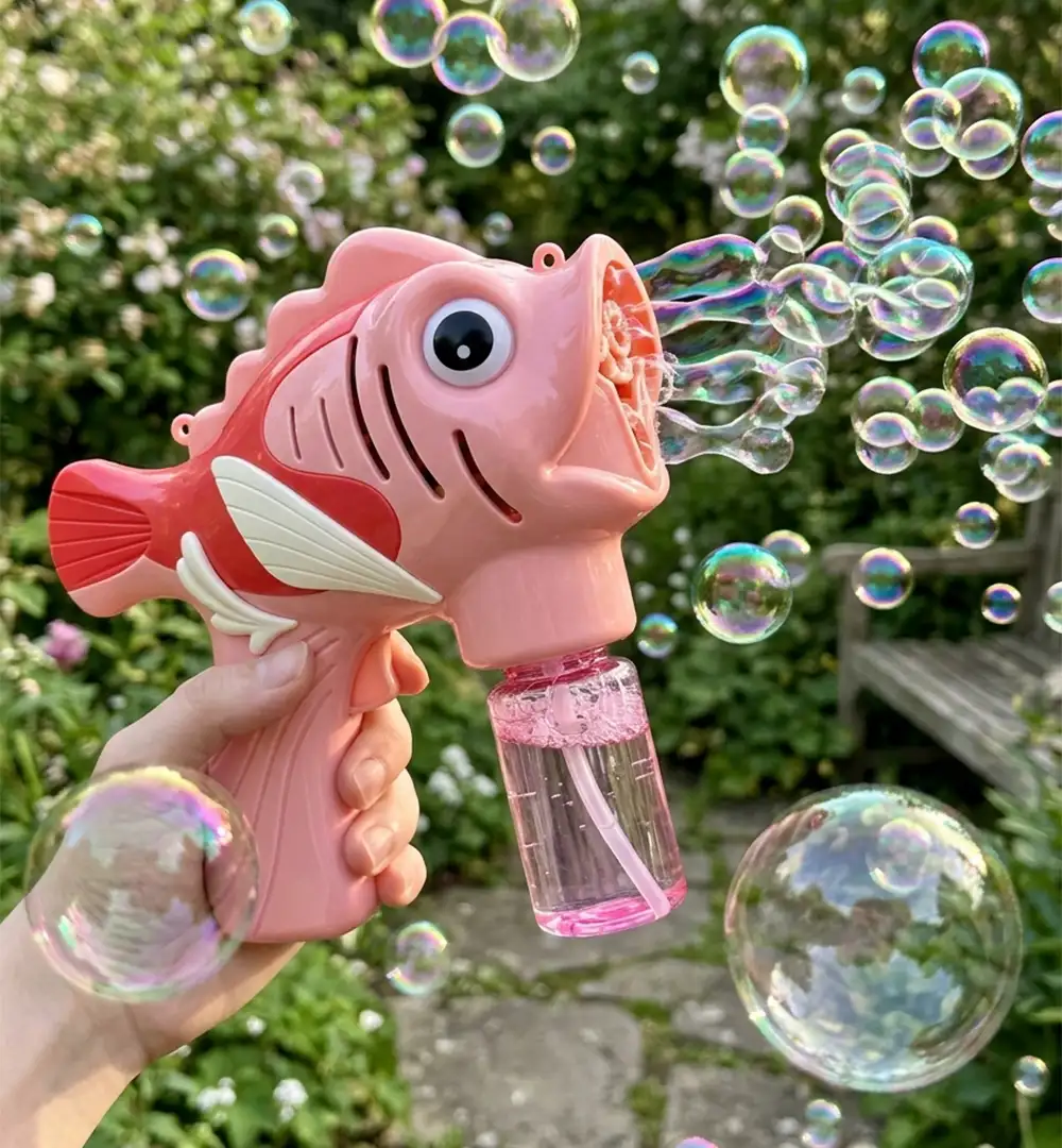 10-Hole Fish Automatic Bubble Gun Blower Toy
