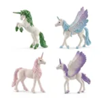 4-Piece Magical Unicorn & Flying Pegasus Toy