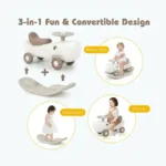 3-in-1 Shark Toddler Rocking Horse
