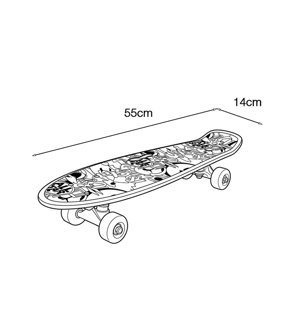 22-Inch Kids Mini Cruiser Skateboard with Graphic Deck & Smooth PU Wheels 25 22-Inch Kids Mini Cruiser Skateboard