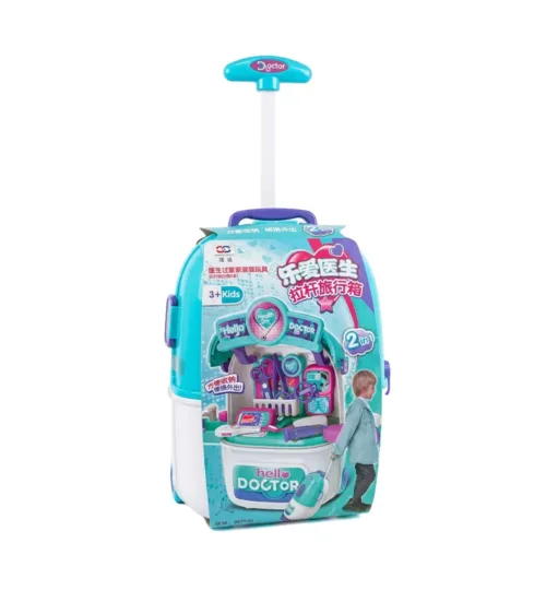 2-in-1 Kids Doctor Kit Toy Trolley