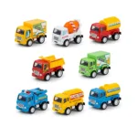 Mini Pull Back Construction Trucks Set
