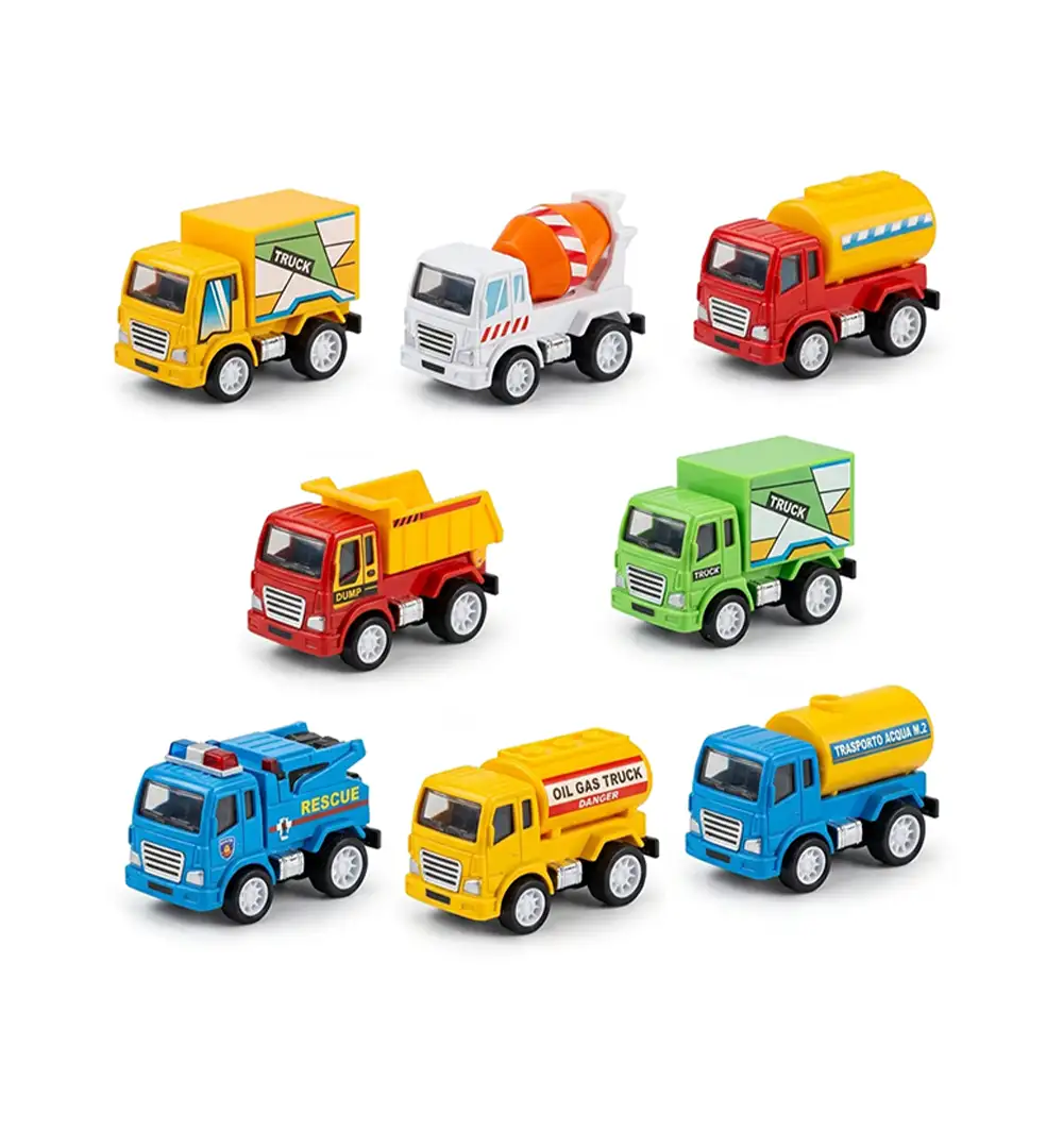 Mini Pull Back Construction Trucks Set