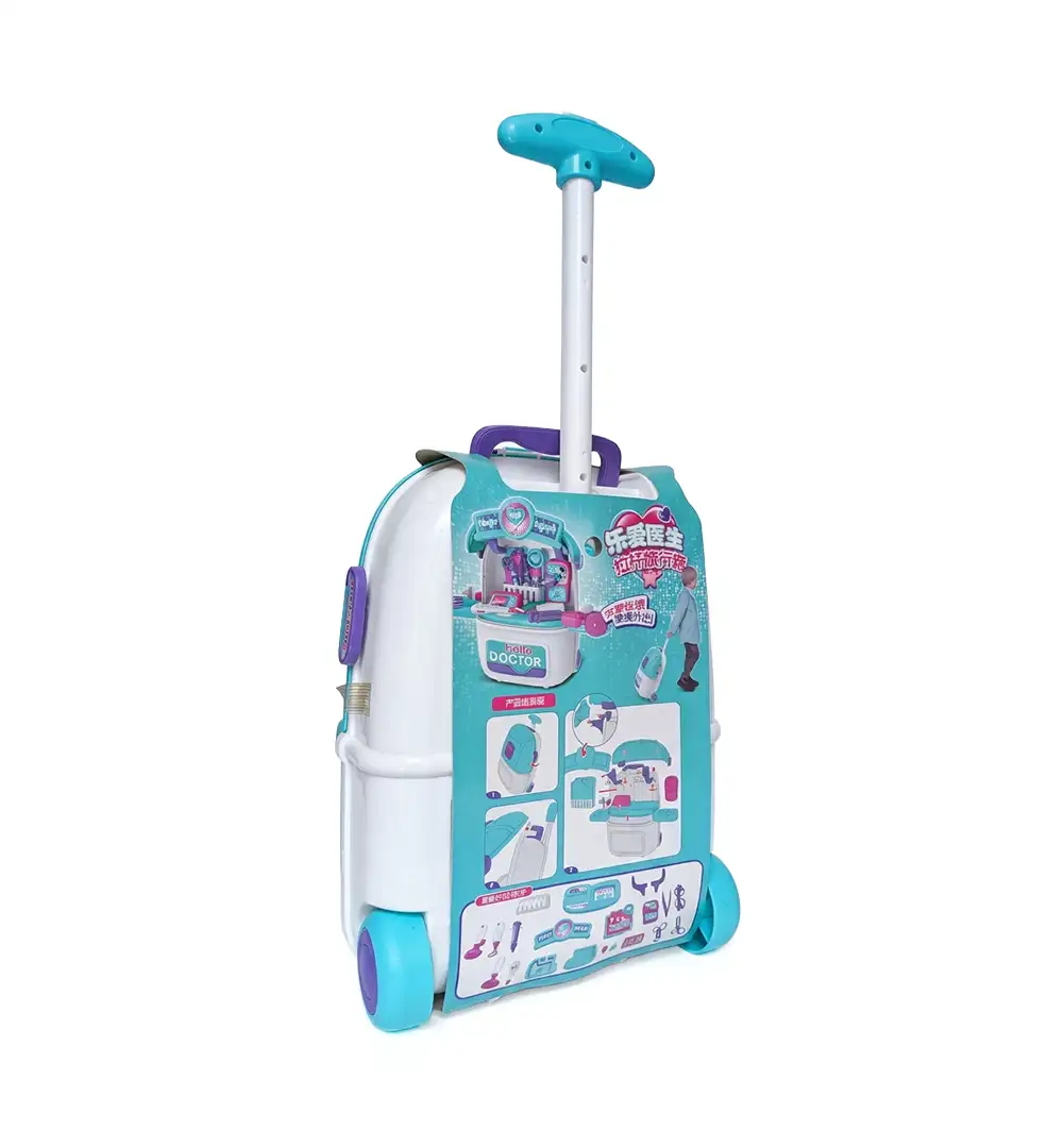 2-in-1 Kids Doctor Kit Toy Trolley