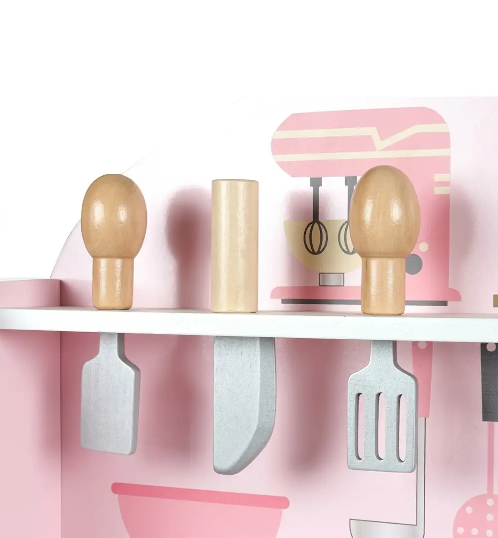 Kids Wooden Kitchen Playset with Accessories