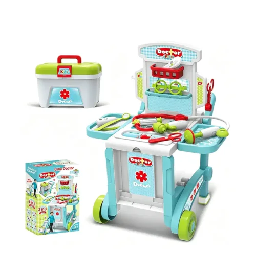 3-in-1 Kids Doctor Cart Playset