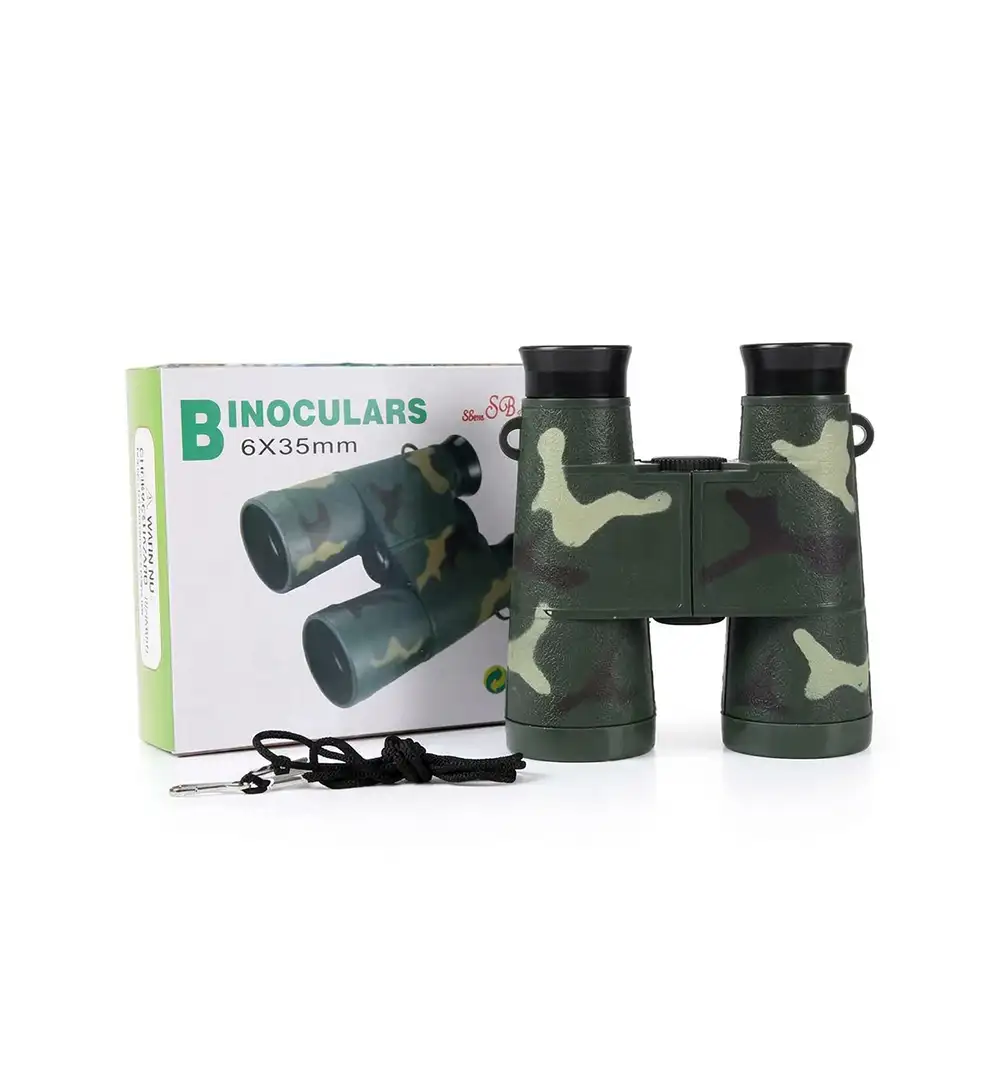 Kids 6x35mm Camouflage Toy Binoculars