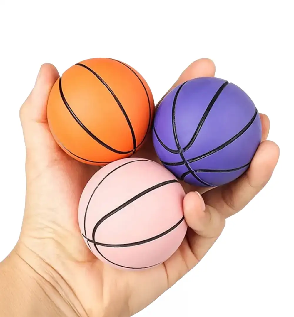 6cm Mini Basketball Stress Ball – Soft Foam Squeeze Toy for Kids, Adults & Sports Parties (Random Color) 7 Mini Basketball
