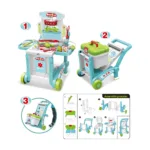 3-in-1 Kids Doctor Cart Playset