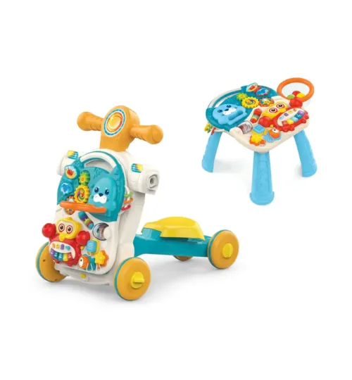 4-in-1 Multifunction Baby Walker & Activity Center for Kids 12M+