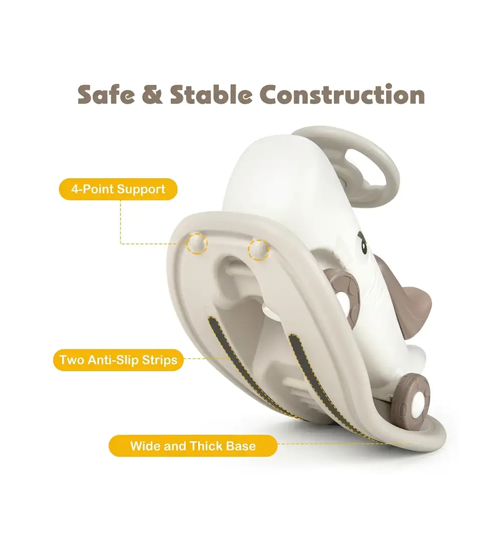 3-in-1 Shark Toddler Rocking Horse