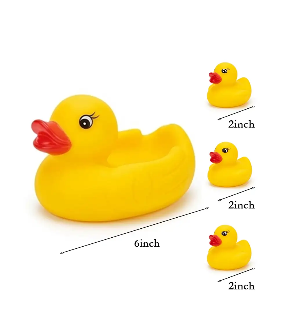 Yellow Rubber Duck Bath Toy Set